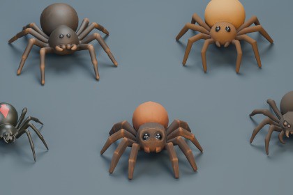 Cartoon Animated Spider Pack