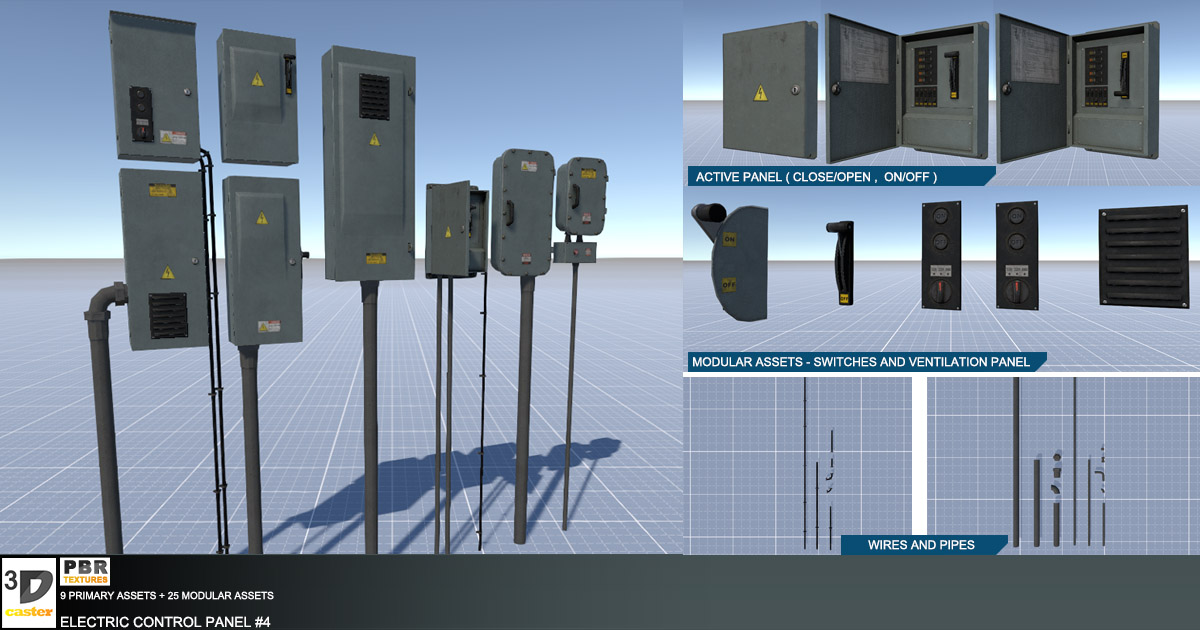 Electrical Control Panel #4 | 3D Industrial | Unity Asset Store