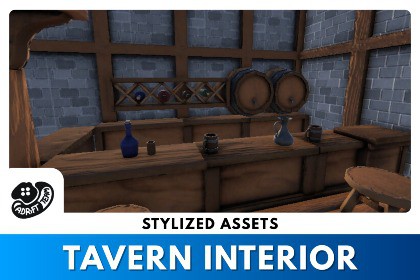 Stylized Tavern Interior Medieval Fantasy