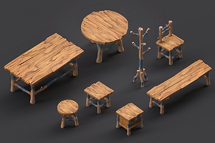 Stylized Furniture Set