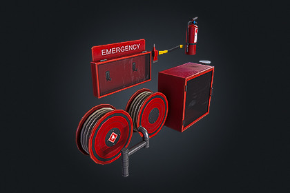 Emergency Fire Pack V1 - Safety | Game Ready PBR | Built-In & URP Compatible