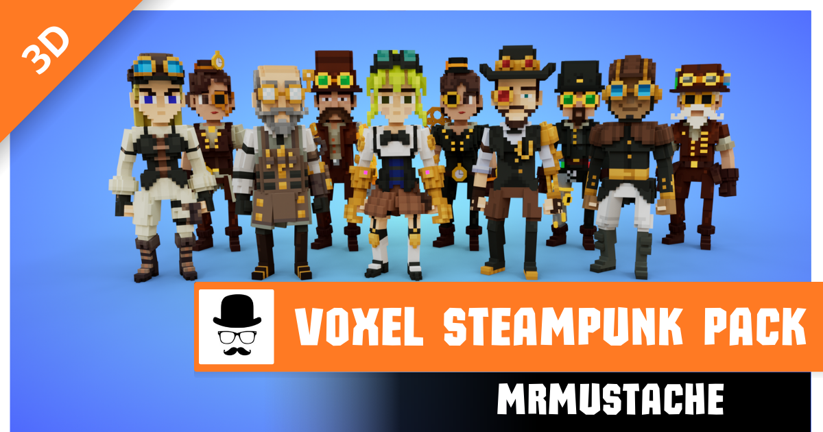 Voxel Steampunk Characters Pack | Characters | Unity Asset Store