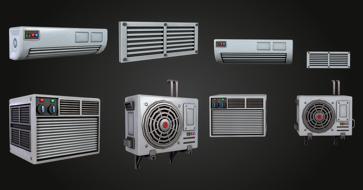 Air Conditioning Vol. 1 | 3D Props | Unity Asset Store