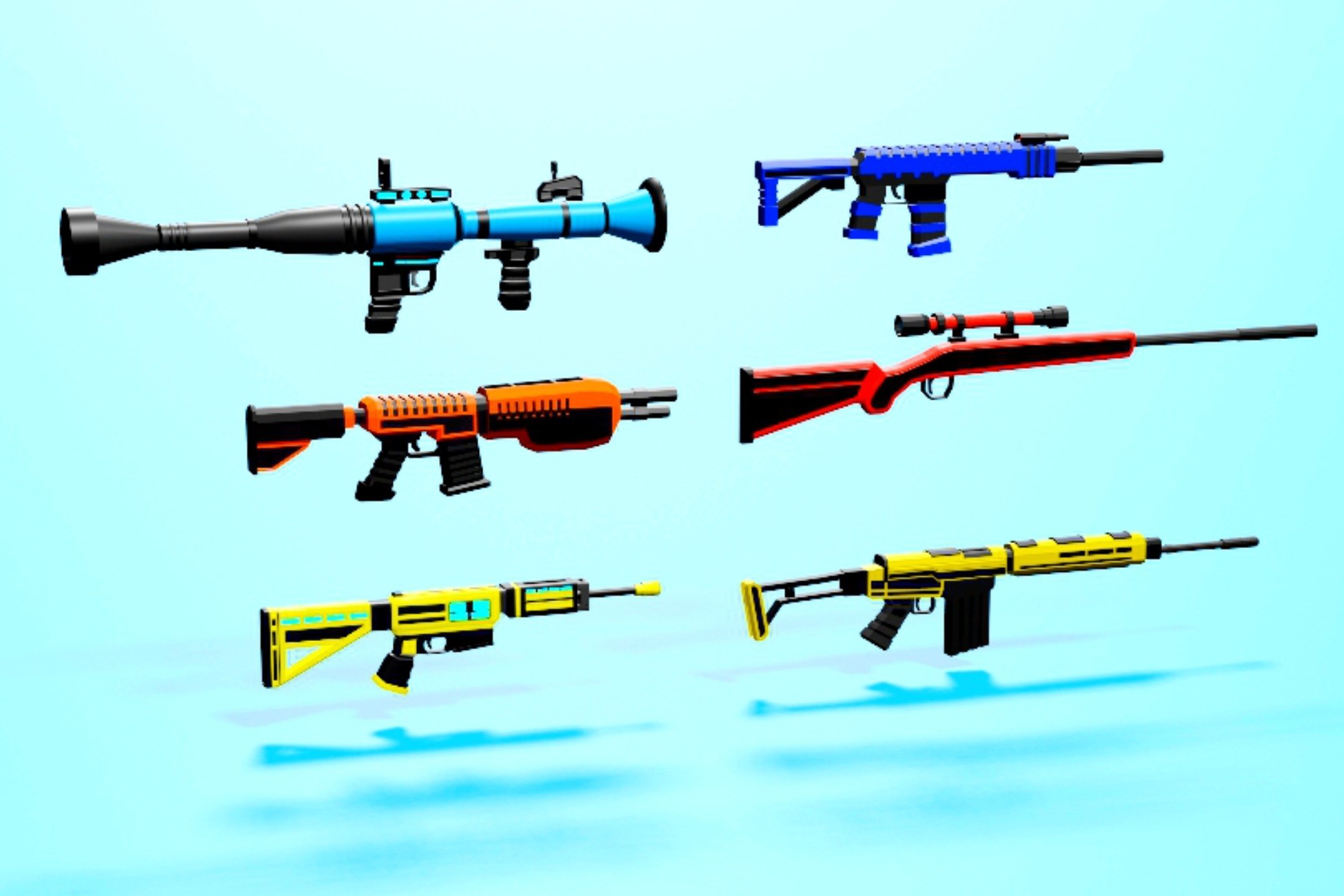 Poly Gun Low Poly Stylized Gun Demo | 3D Guns | Unity Asset Store