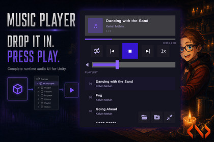 Music Player — Drop-in Runtime Audio UI