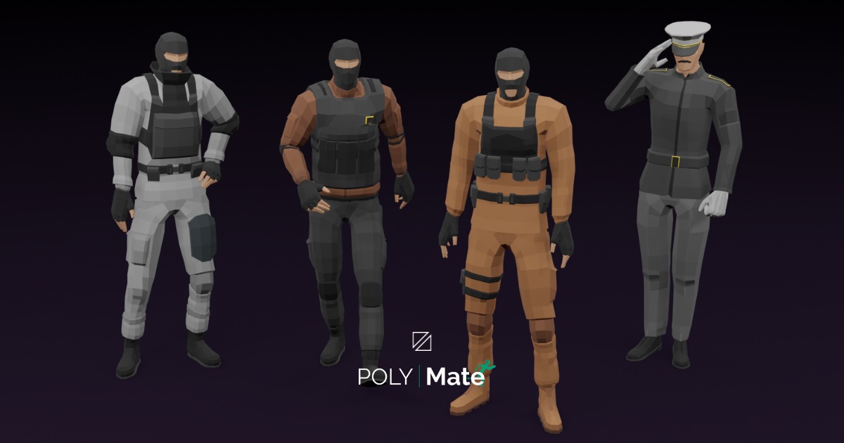 Soldiers Modular Characters - PolyMate - Low Poly Assets | 3D Humanoids ...
