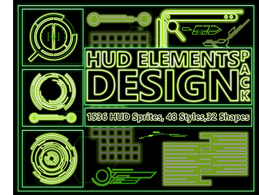 HUD Element Design Game Pack | 2D Textures & Materials | Unity Asset Store