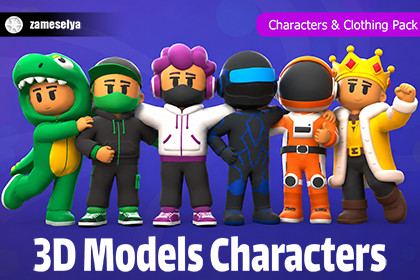 3D Models Characters & Clothing Pack