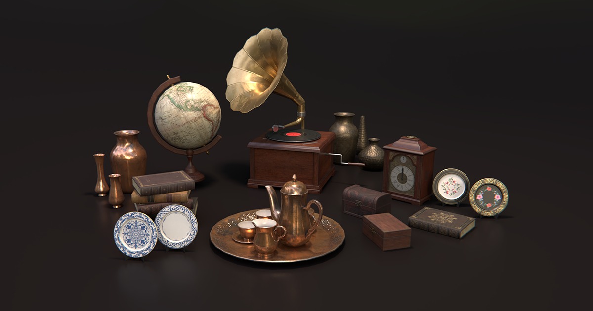 Unity Decore Antique Decor | 3D ์ธํ
๋ฆฌ์ด | Unity Asset Store
