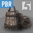 Old Wooden Bucket PBR