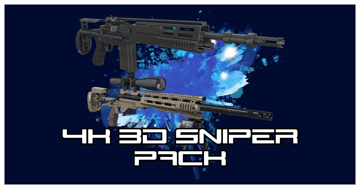 FPS Guns 4K - Sniper Pack | 3D Guns | Unity Asset Store