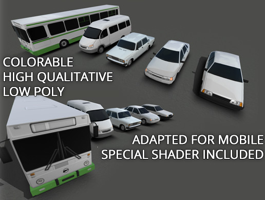 Rune's Low Poly Cars Pack 1 | 3D 지상 | Unity Asset Store