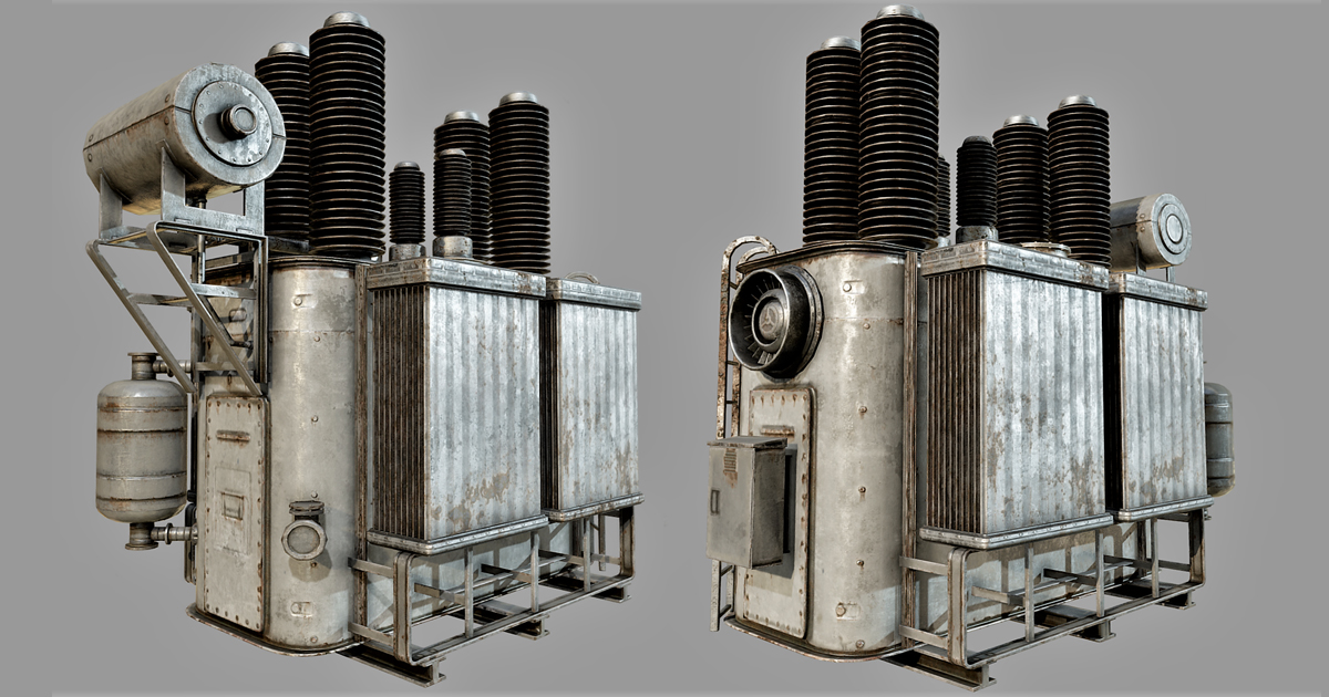 Old Rusty Transformer PBR | 3D Exterior | Unity Asset Store