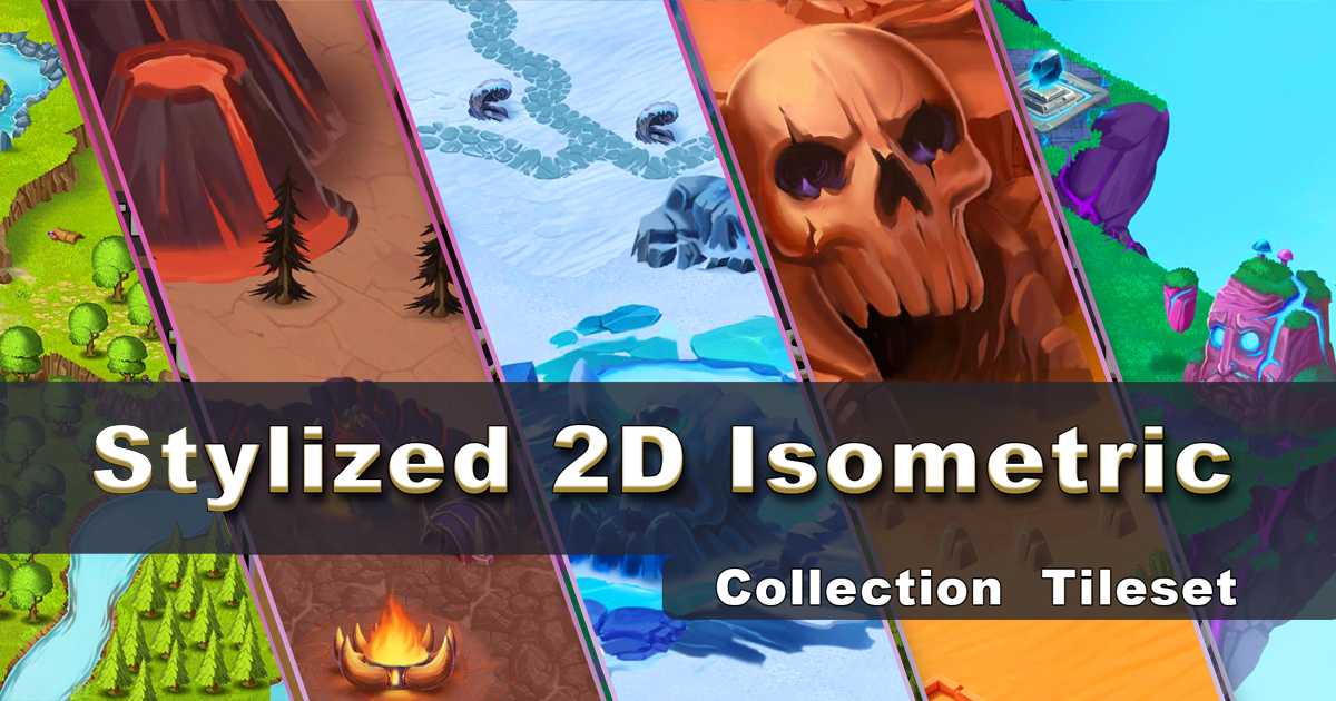 TileScape Collection: Stylized 2D Isometric Tileset | 2D Environments ...