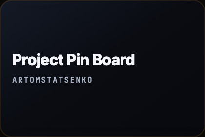 Project Pin Board