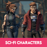 Stylized Modular Sci-Fi Characters