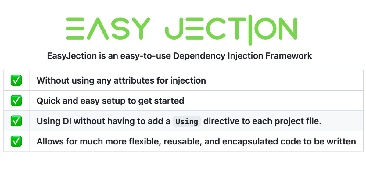 EasyJection (Dependency Injection Framework) | Utilities Tools | Unity ...
