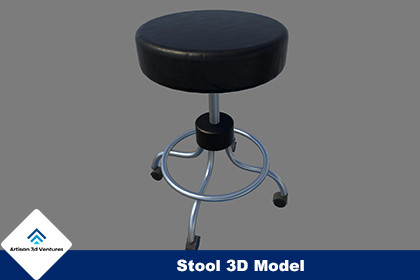 Stool 3D Model – Simple Seat