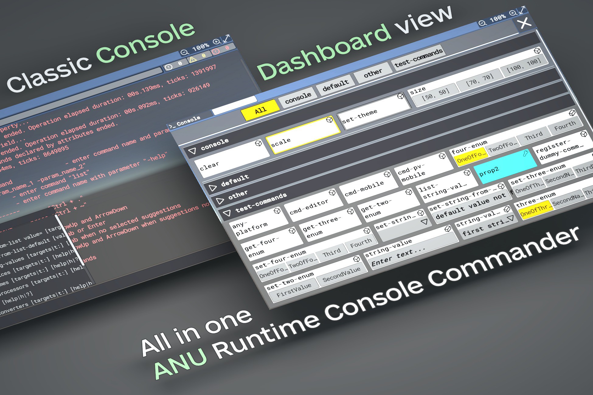 Genrate Console Runtime Python ANU Runtime Console Commander | Utilities Tools | Unity Asset Store