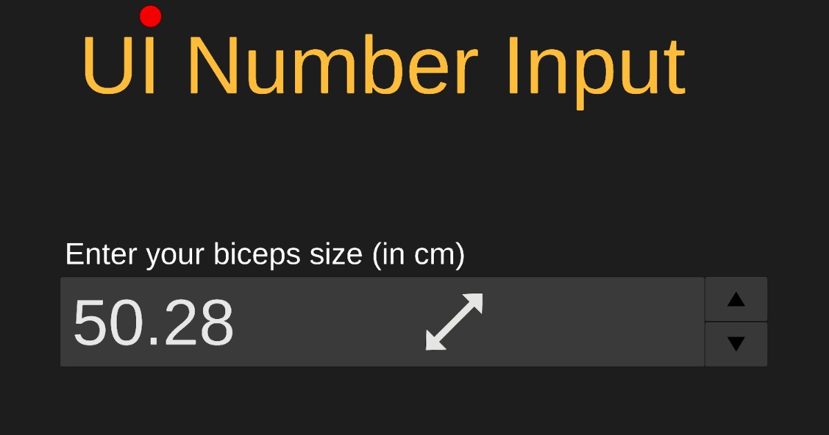 UI Number Input | GUI Tools | Unity Asset Store