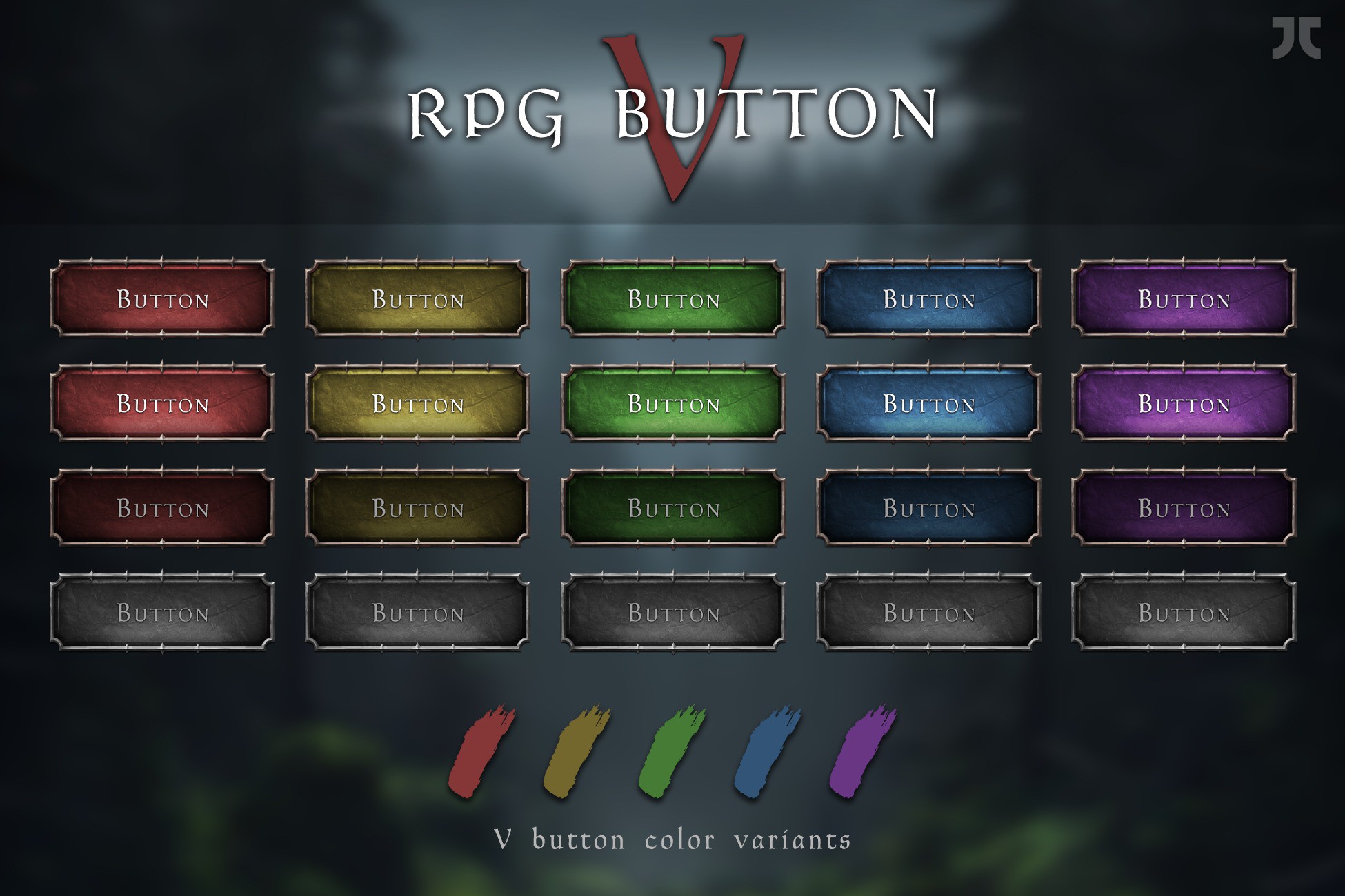 2D RPG Button 5 | 2D Icons | Unity Asset Store