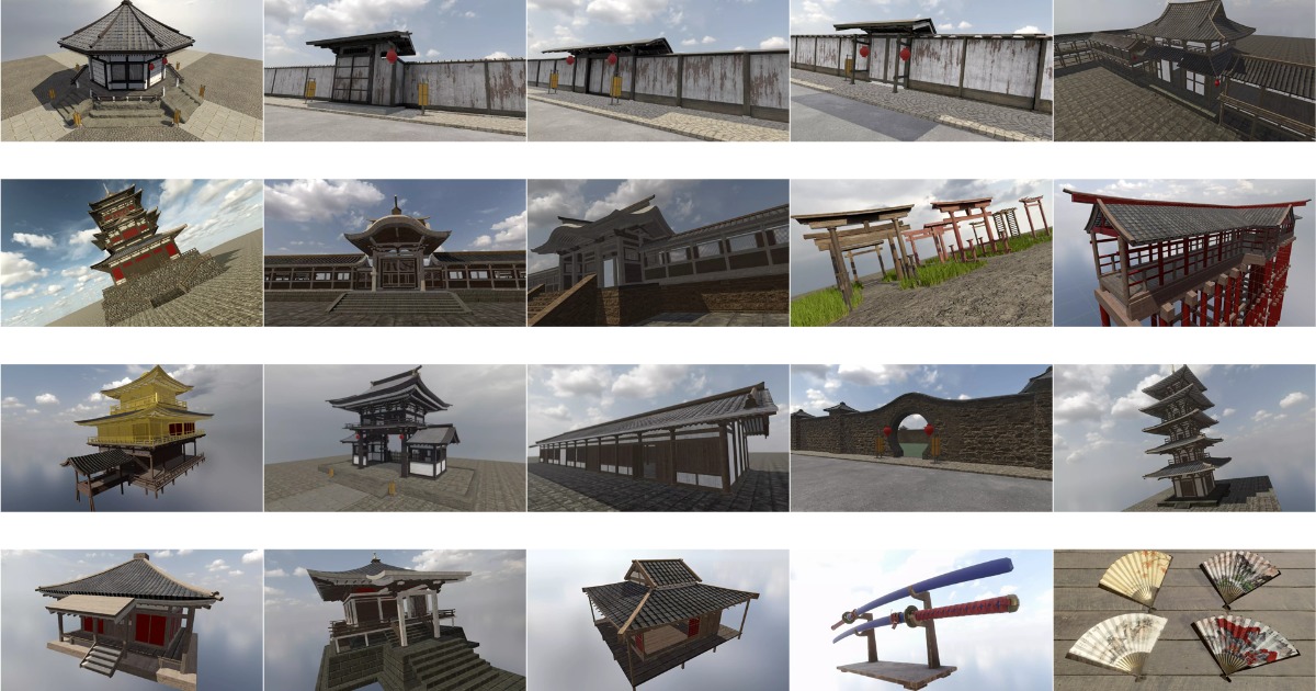 Asian Buildings Collection | 3D Historic | Unity Asset Store