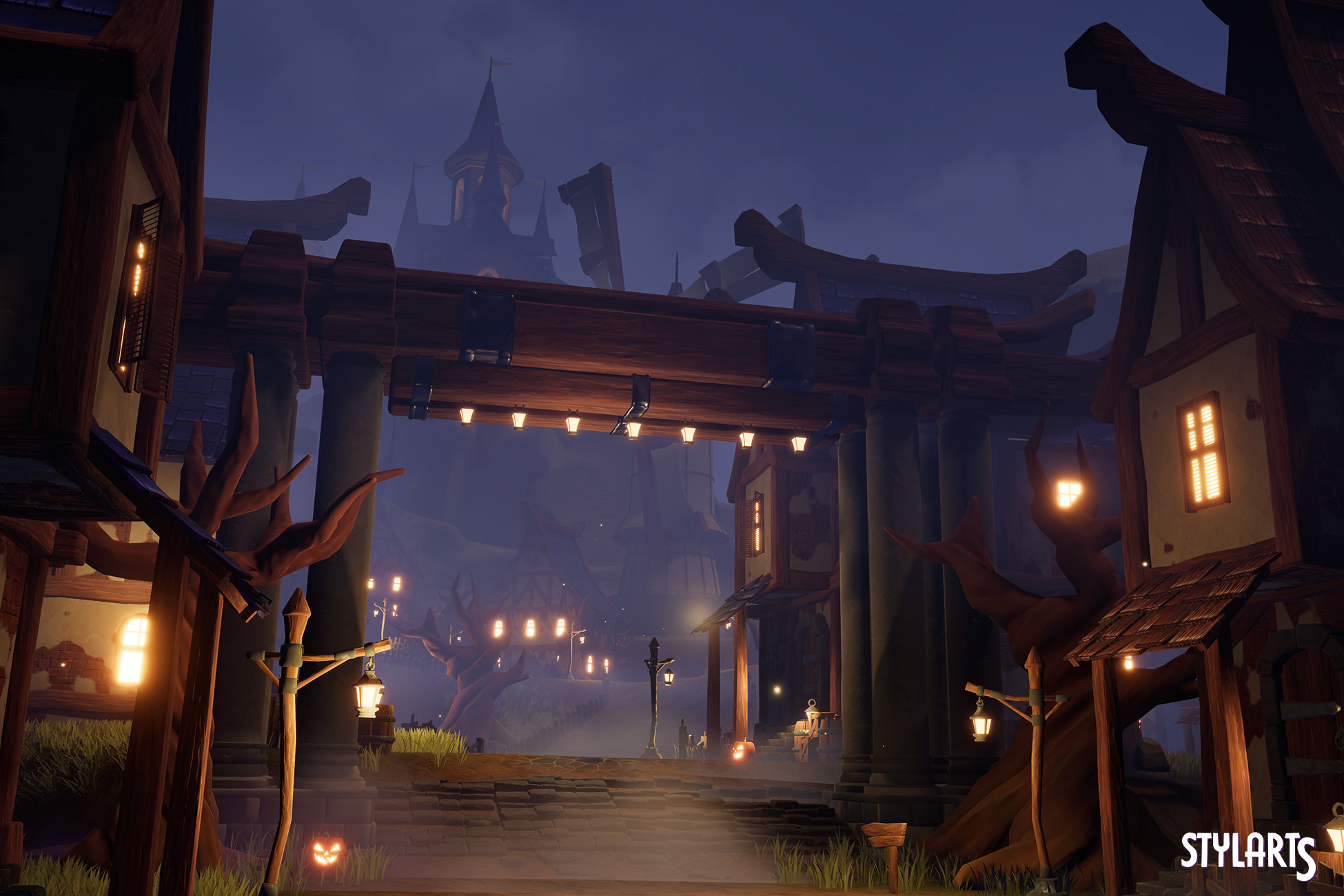 Stylized Magical Haunted Village