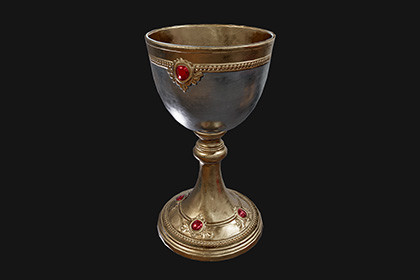 Medieval Chalice 3D Model Game-Ready
