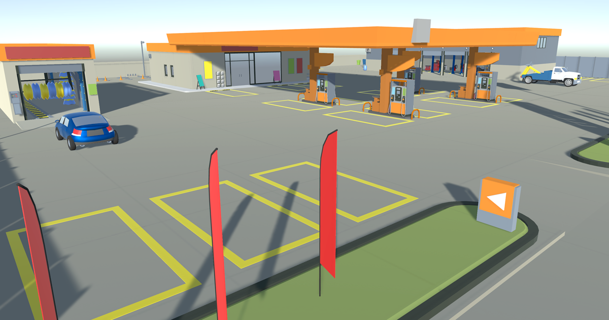 Snaps Prototype Gas Station 3D 都市 Unity Asset Store