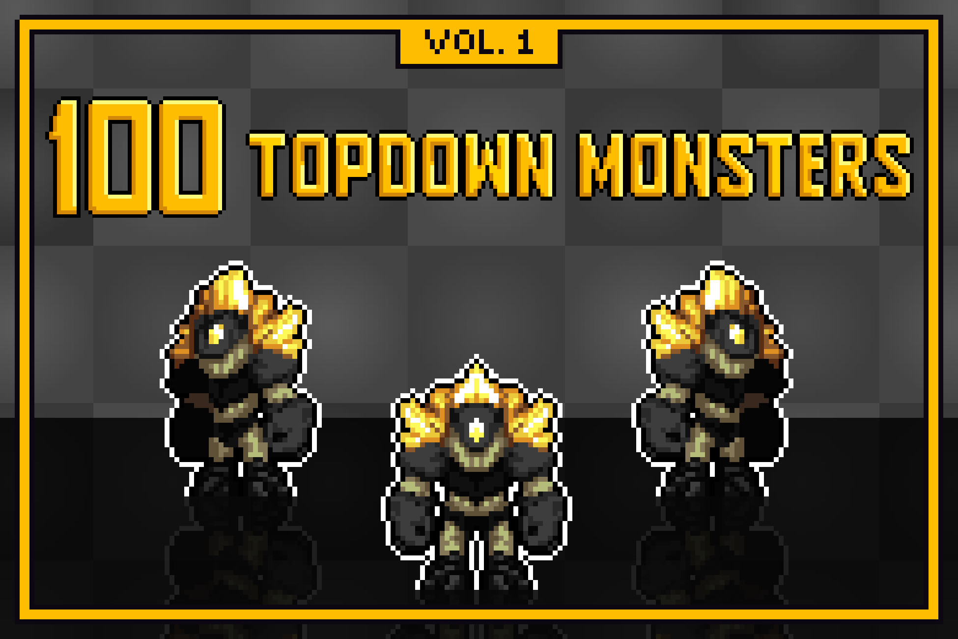 100 Topdown Monsters Vol. 1 - Pixel Art