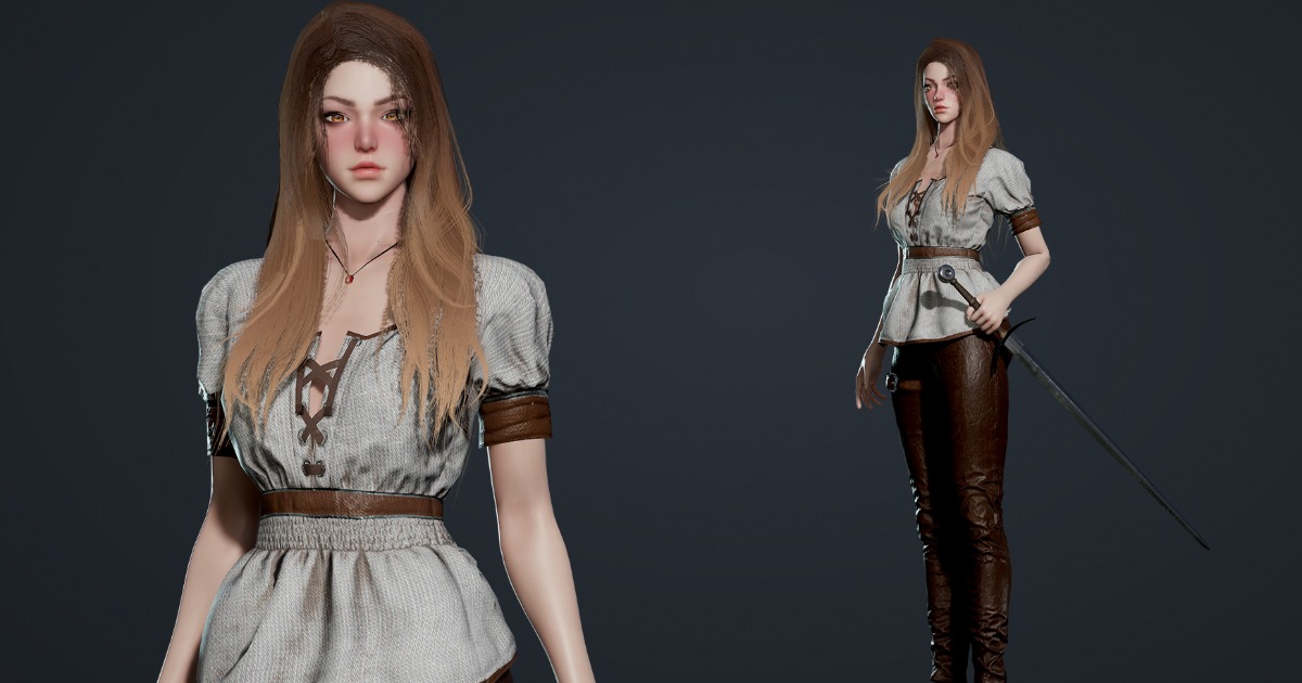 Lady Character Set Medieval Lady - 3D Character | Characters | Unity Asset Store