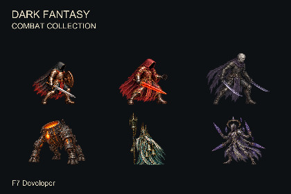 Dark Fantasy Combat Collection - Heroes, Enemies & Inventory