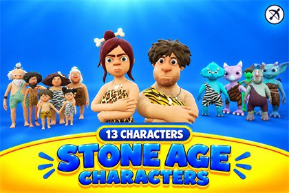 Stone Age Characters - Stylized Character Pack