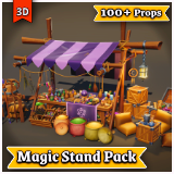Stylized Fantasy Magic Market Stand