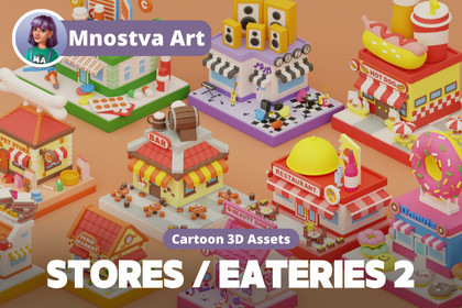 Cartoon Stores / Eateries Islands Exteriors 2