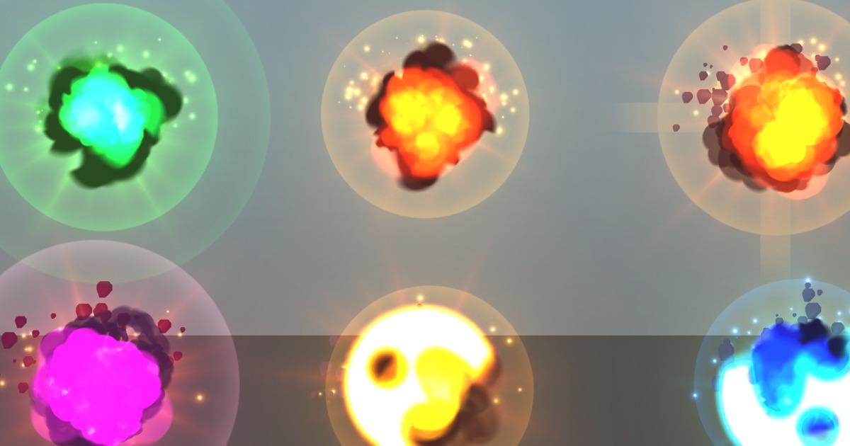 2D Stylized Explosion VFX | Fire & Explosions | Unity Asset Store