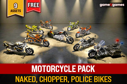Motorcycle Pack: Naked, Chopper, Police Bikes - Free