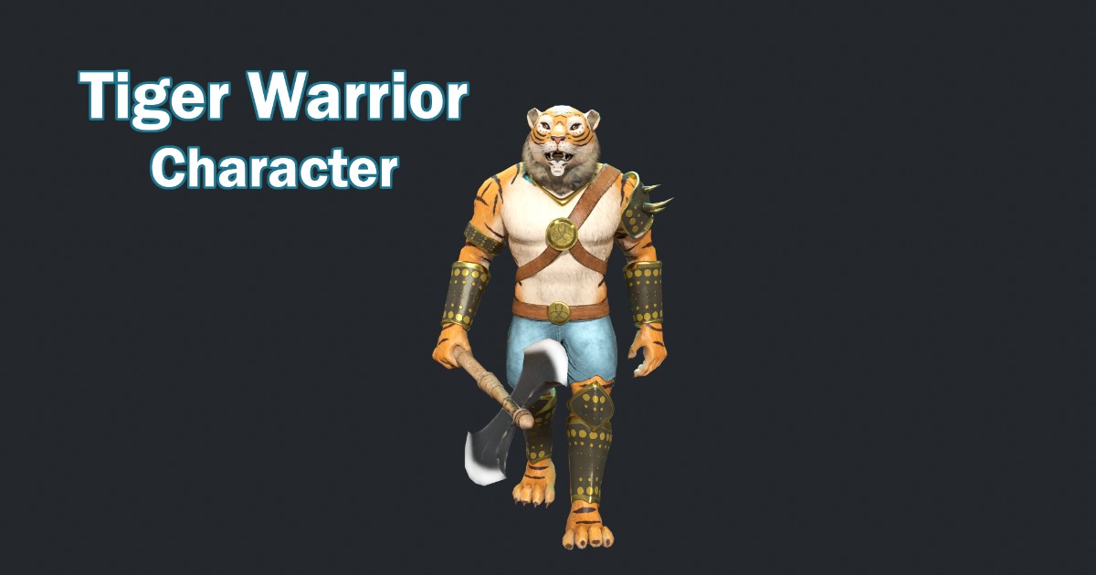 Tiger Unity Tiger Warrior Animated Character | 3D Animals | Unity Asset Store