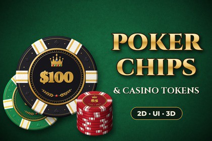 Poker Chips Kit – 2D, UI & 3D Casino Chips and Tokens