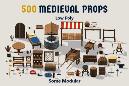 Cask & Iron: 500 Low-Poly Medieval Props