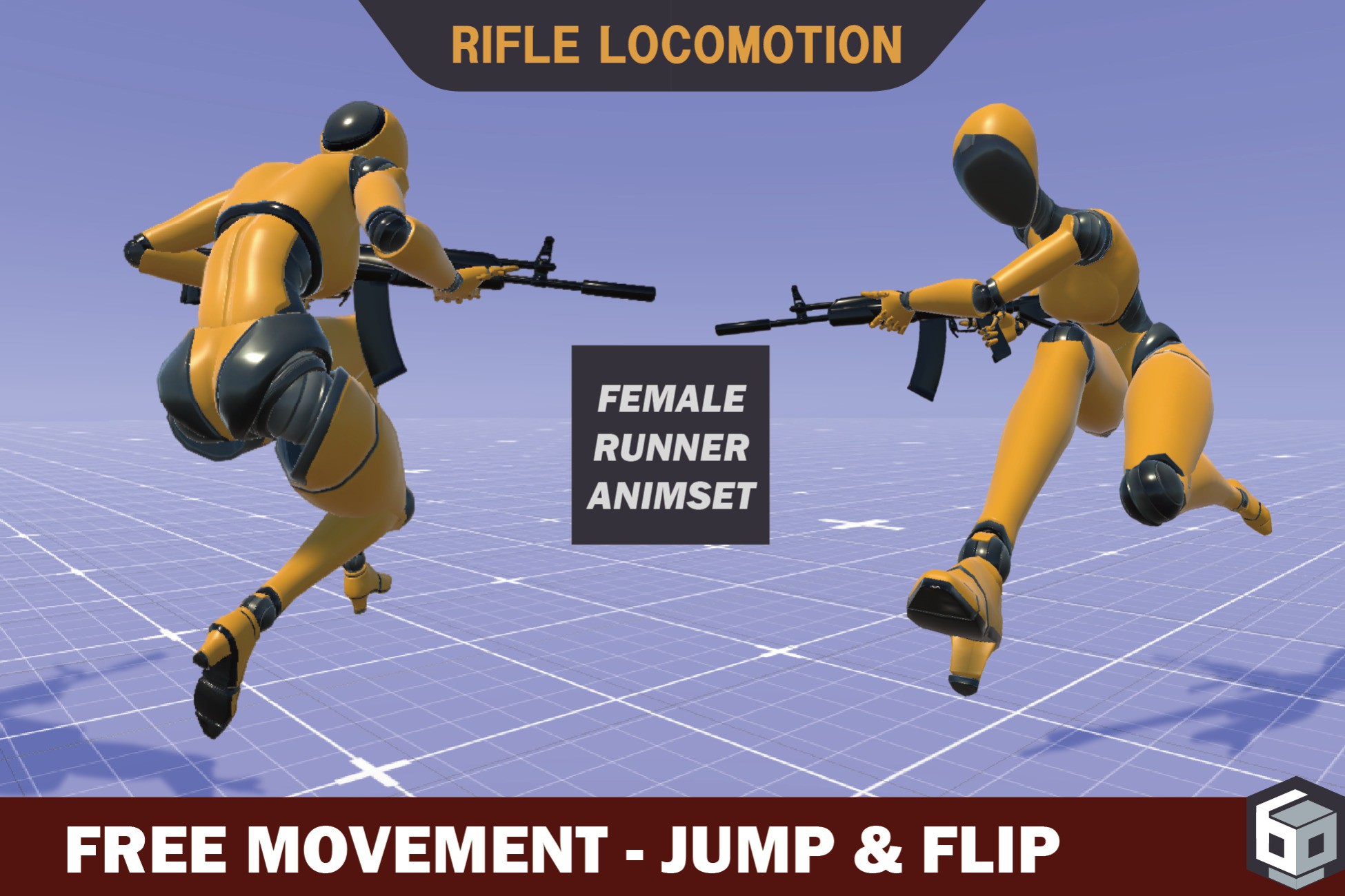 Female Rifle Animset - Jumps, image 1