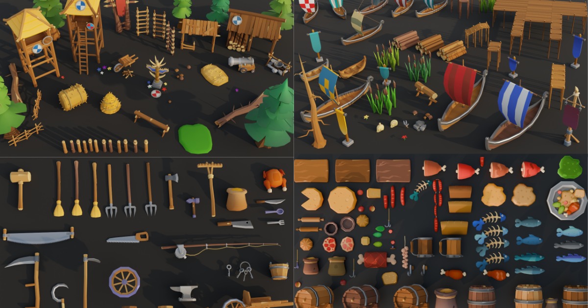 Medieval Megapack - Low Poly | 3D Props | Unity Asset Store