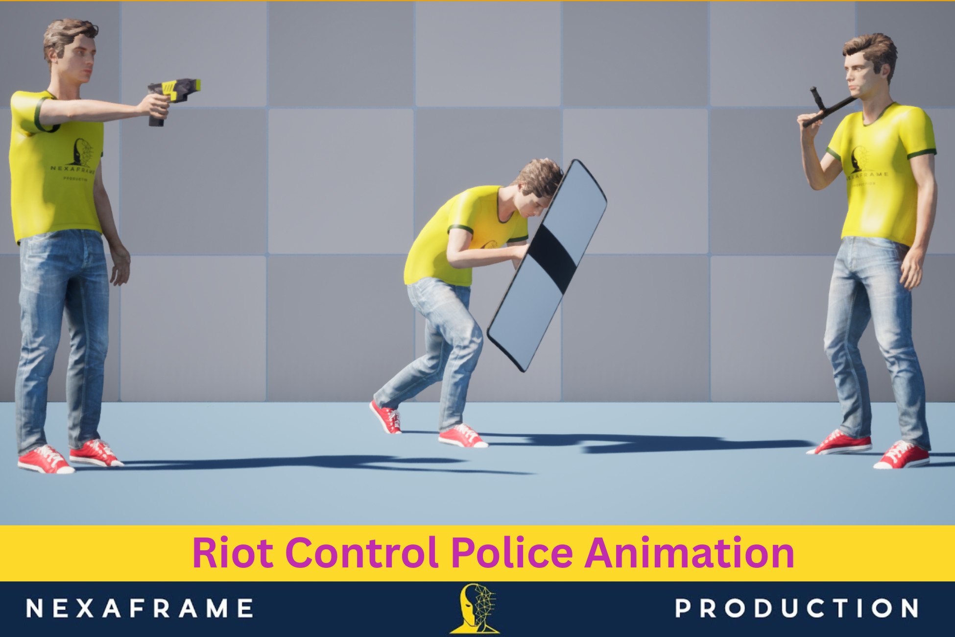 Riot Control Police Animation
