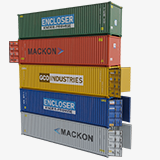 5 Cargo Container Single Mat URP HDRP Textures