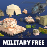 Military FREE - Low Poly 3D Models Pack