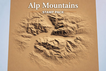 Stamp & Heightmap Tools - Alp Mountains