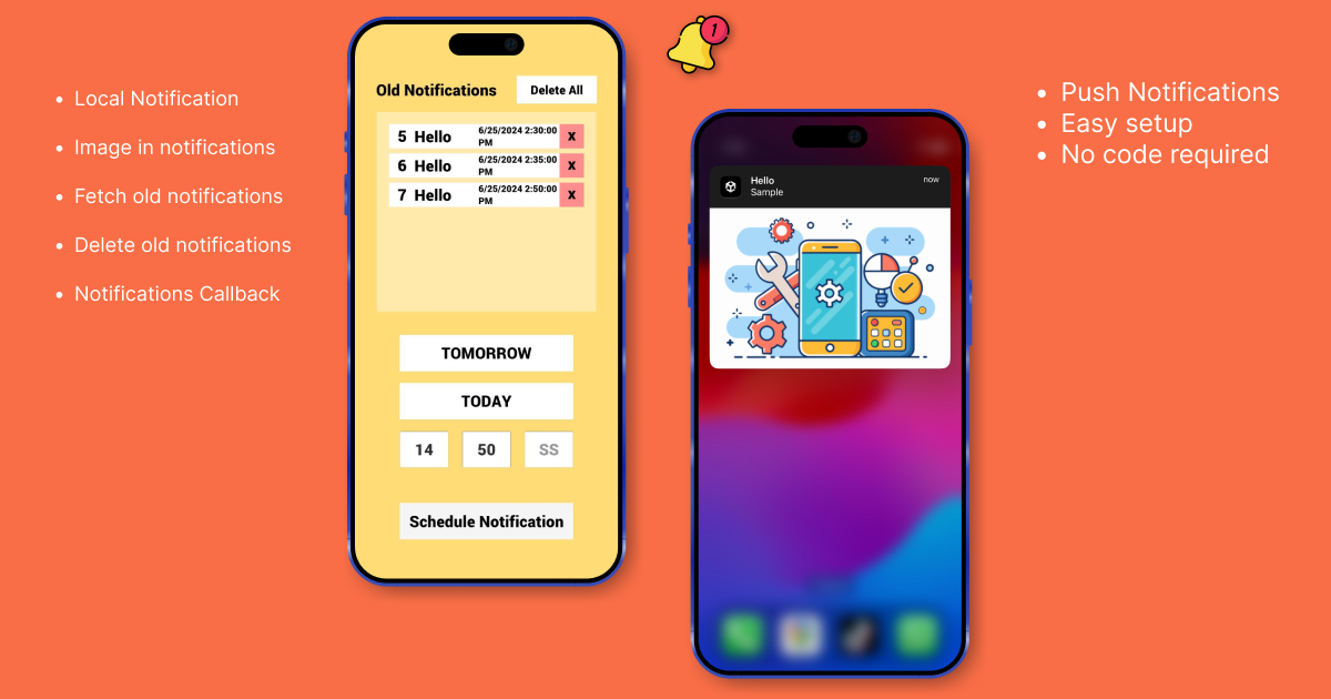 Mobile Notification Component Easy Mobile Notifications | Local and Push Notifications in one package ...