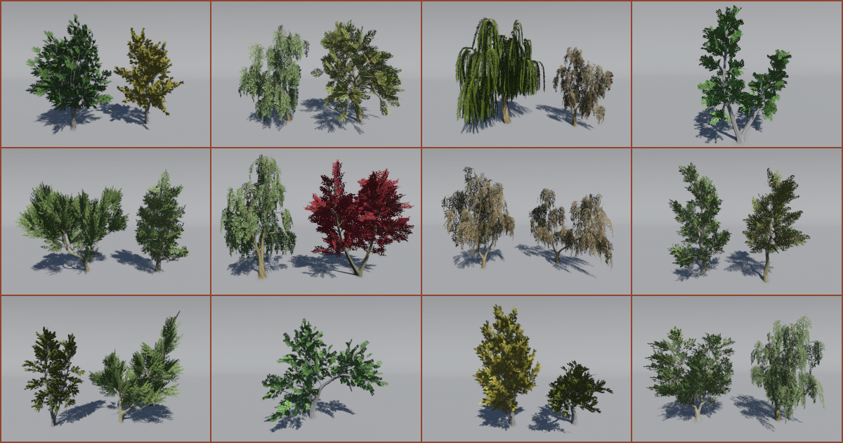 Trees Package Vol.2 | 3D Trees | Unity Asset Store