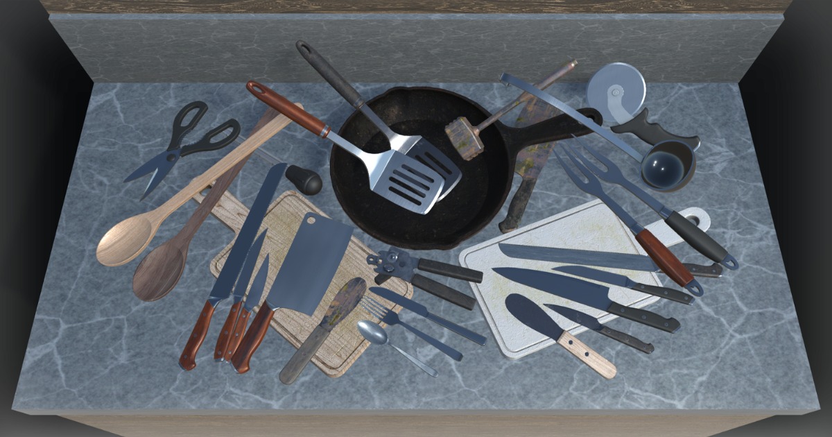 Kitchenware - Common Household Weapons | 3D 인테리어 | Unity Asset Store