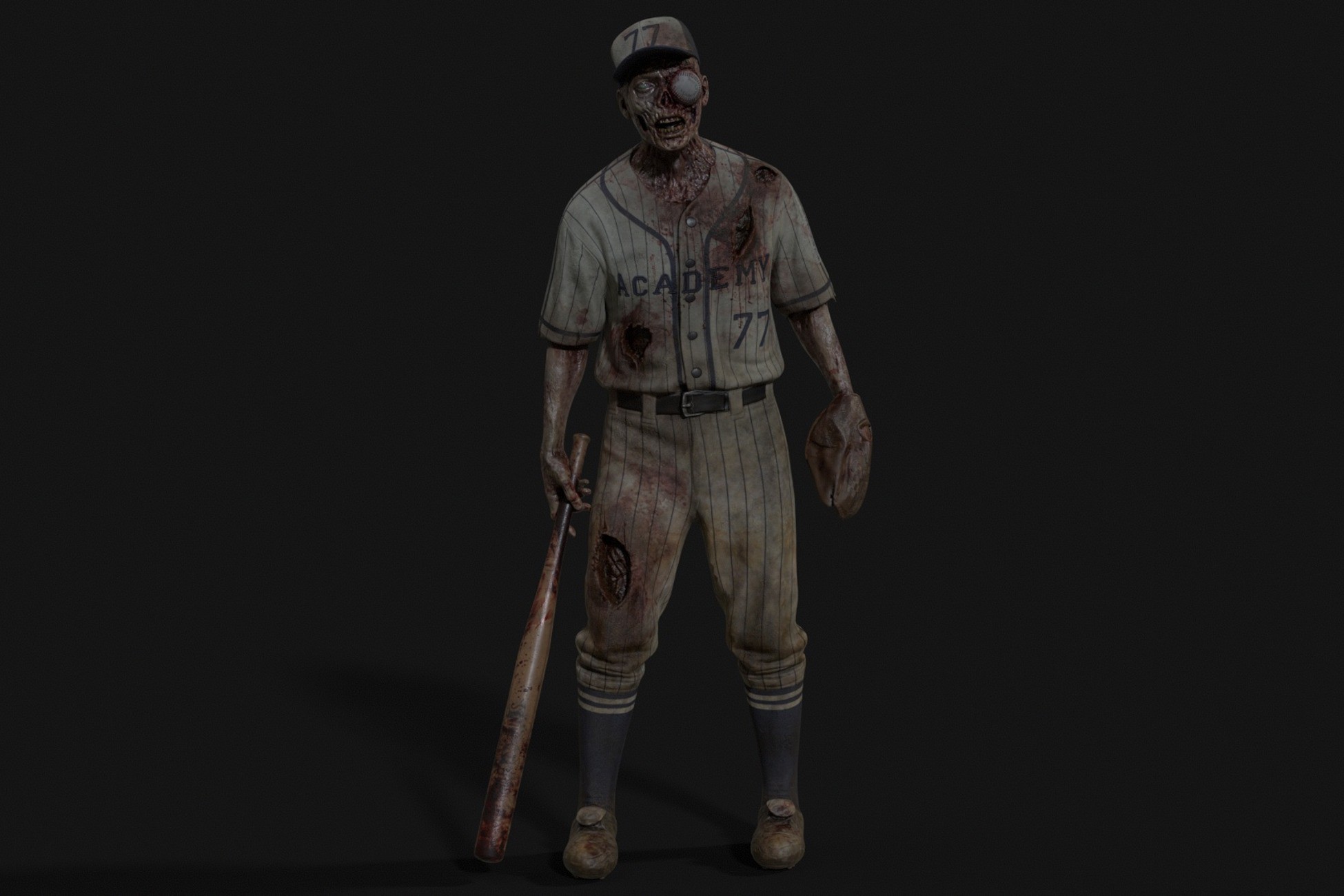 Baseballer — American School Zombie Collection | Characters | Unity ...